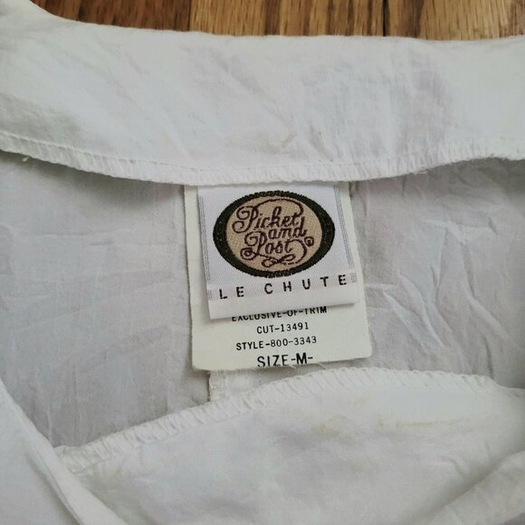 Vtg Picket And Post Le Chute Top Size Medium Windbreaker  Geometric Color Block - Picture 6 of 7